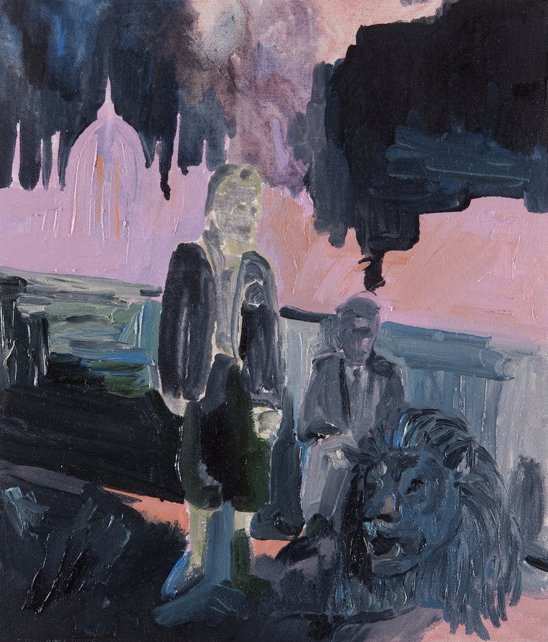 Elisabeth Wedenig Painting Grandpa and his lion - Elisabeth Wedenig Painting Grandpa and his lion - 5 Pieces Gallery - Contemporary Art & Photography