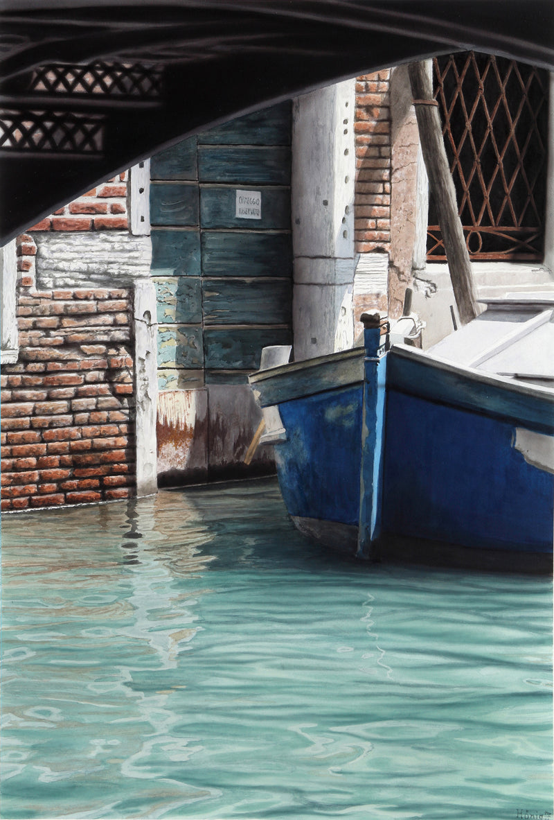 Manfred Hönig Painting Venedig Blue Boat - Manfred Hönig Painting Venedig Blue Boat - 5 Pieces Gallery - Contemporary Art & Photography